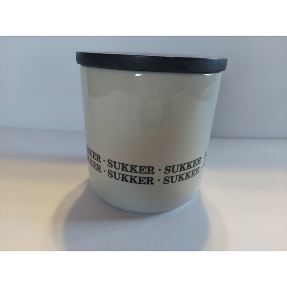 Rare Bjørn Wiinblad "Sjov i køkkenet" Sugar Jar Canister Lid Signed Denmark MCM - Picture 5 of 9